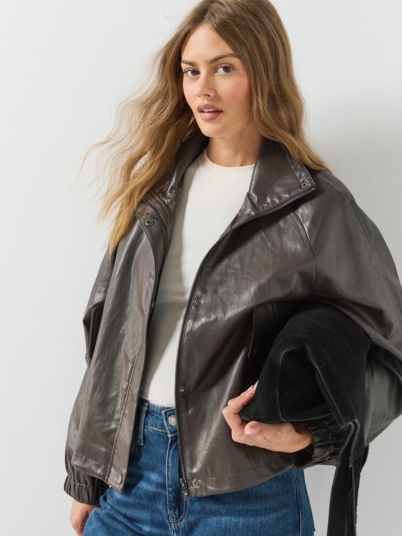 Image 4 of 6 of Only Mini Faux Leather Jacket