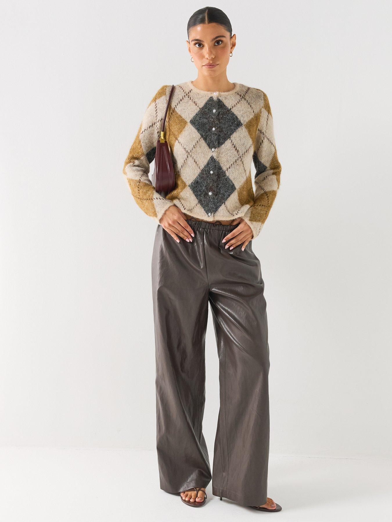 Image 3 of 6 of Only Mini Faux Leather Trousers