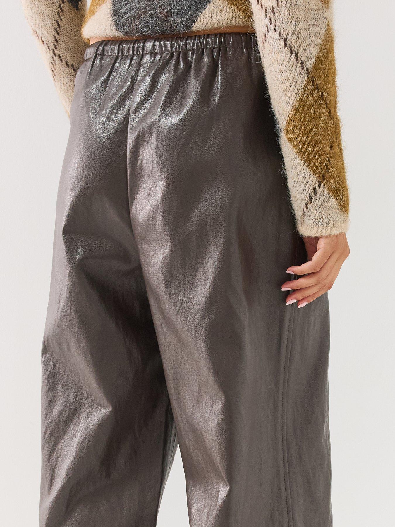 Image 4 of 6 of Only Mini Faux Leather Trousers