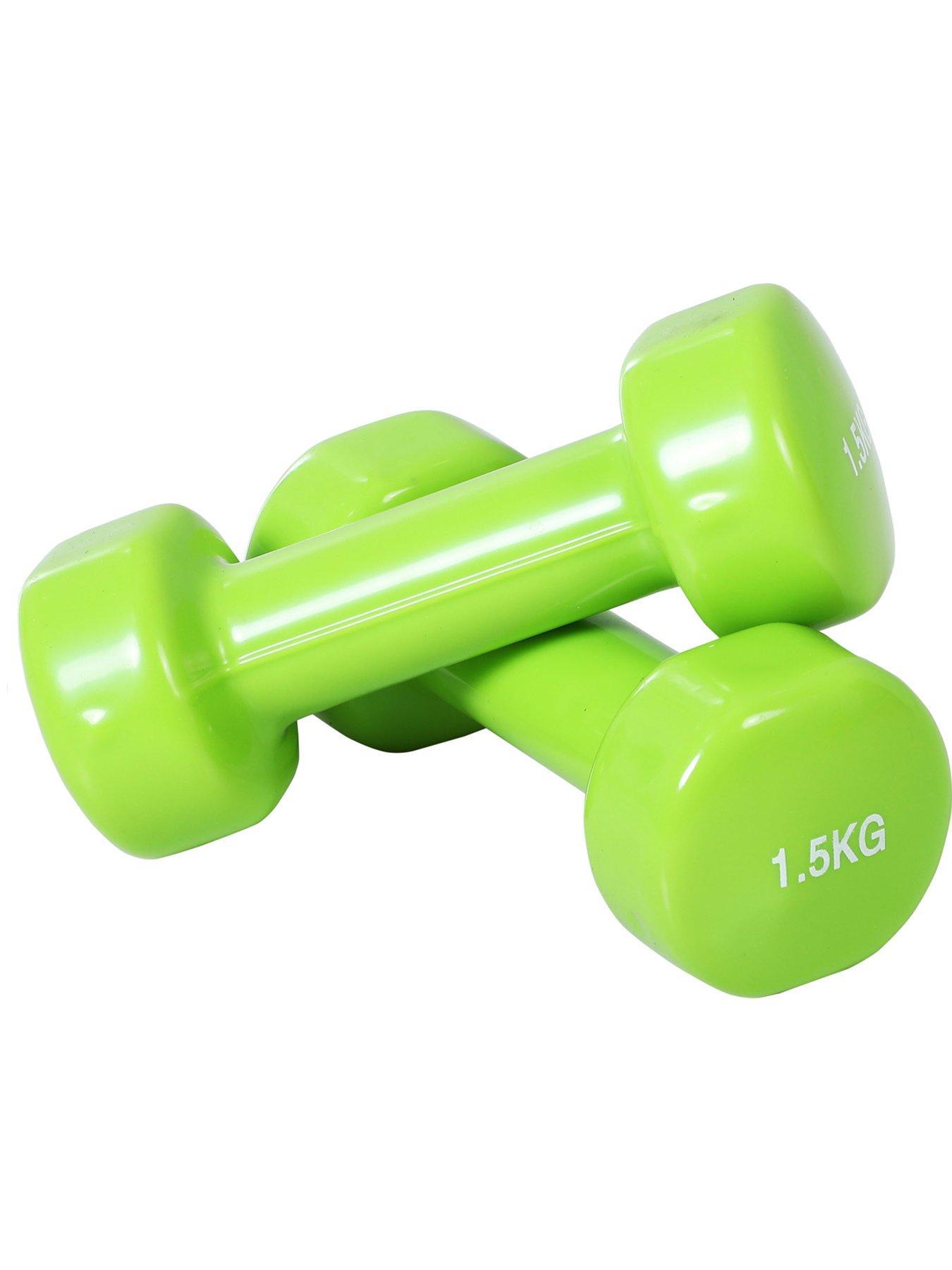 Image 3 of 7 of Homcom 10KG Dumbbells Set with Carry Case, Hand Weights for Women and Men Home Gym Weight Lifting Training, Red, Yellow, Green, Purple