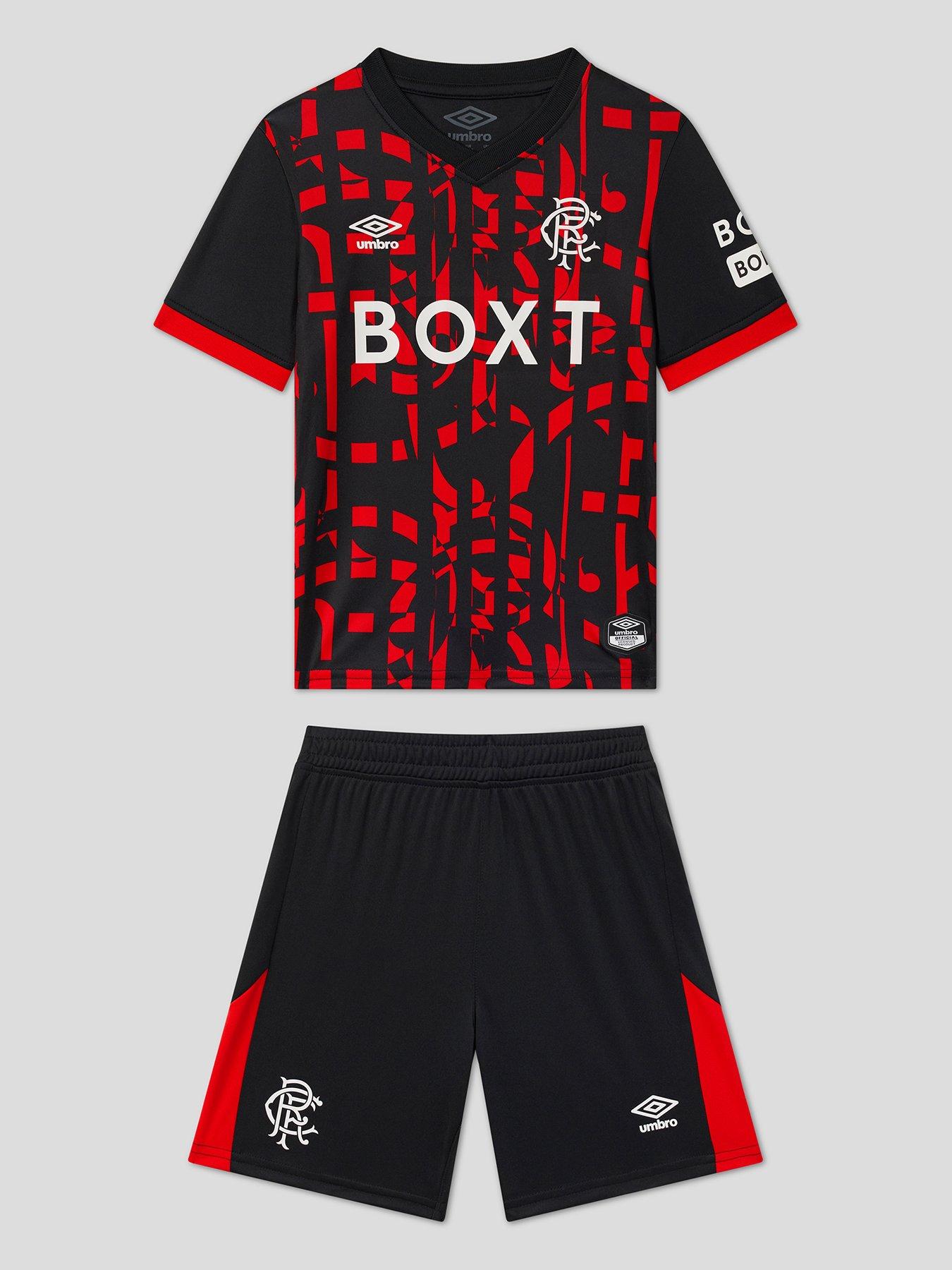 Umbro Rangers Infant 26/27 Third Full Kit, Black, Size 4-5 Years