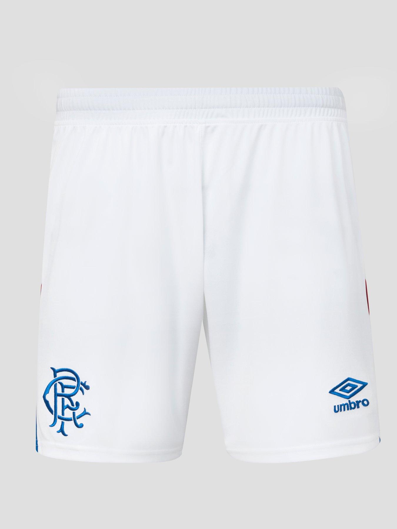 Umbro Rangers Mens 26/27 Home Stadium Shorts, White, Size S, Men