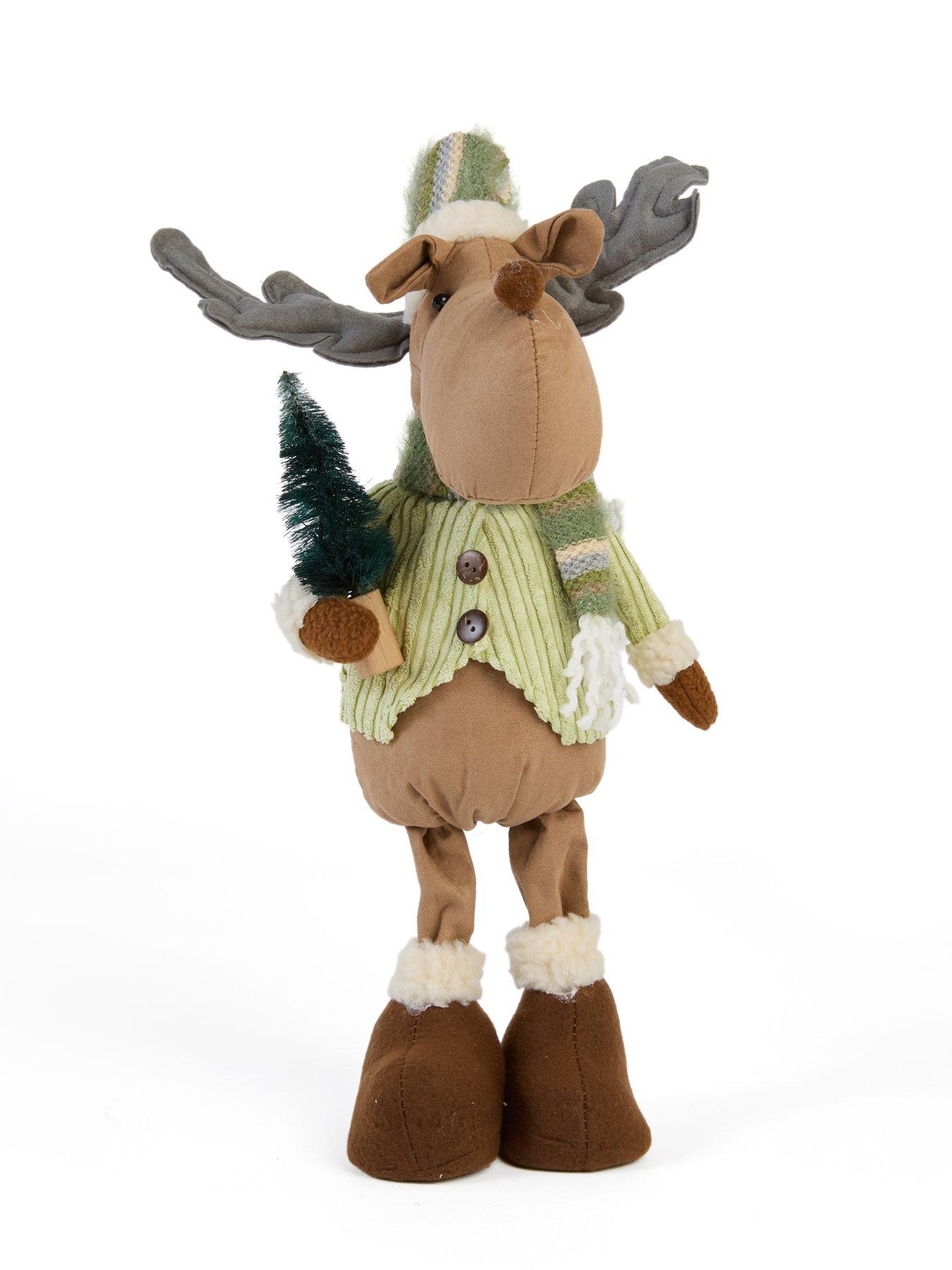 Image 2 of 6 of Festive Standing Plush Reindeer Christmas Decoration&nbsp;- 40cm
