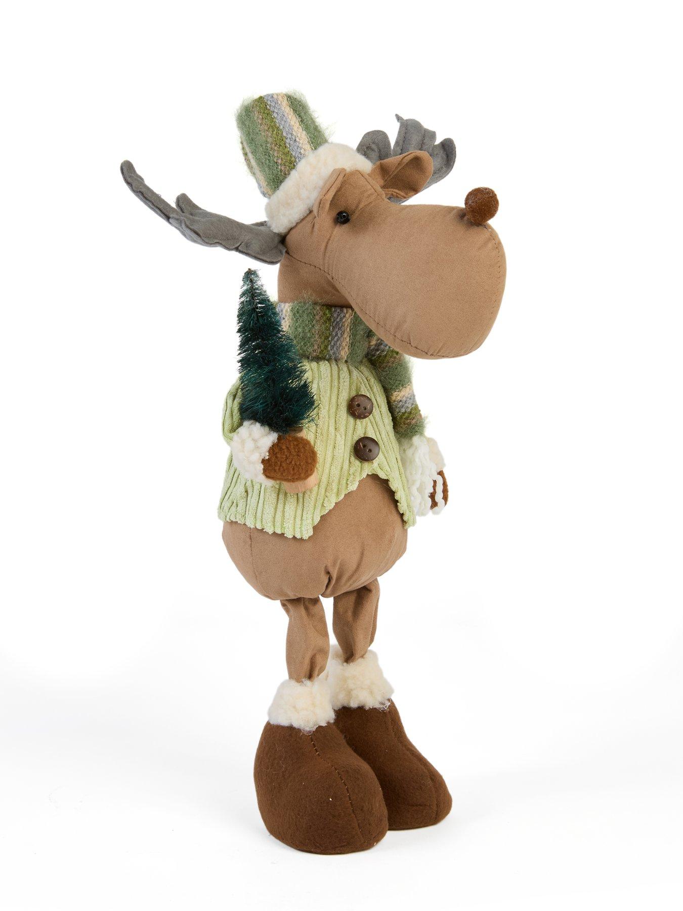 Image 3 of 6 of Festive Standing Plush Reindeer Christmas Decoration&nbsp;- 40cm