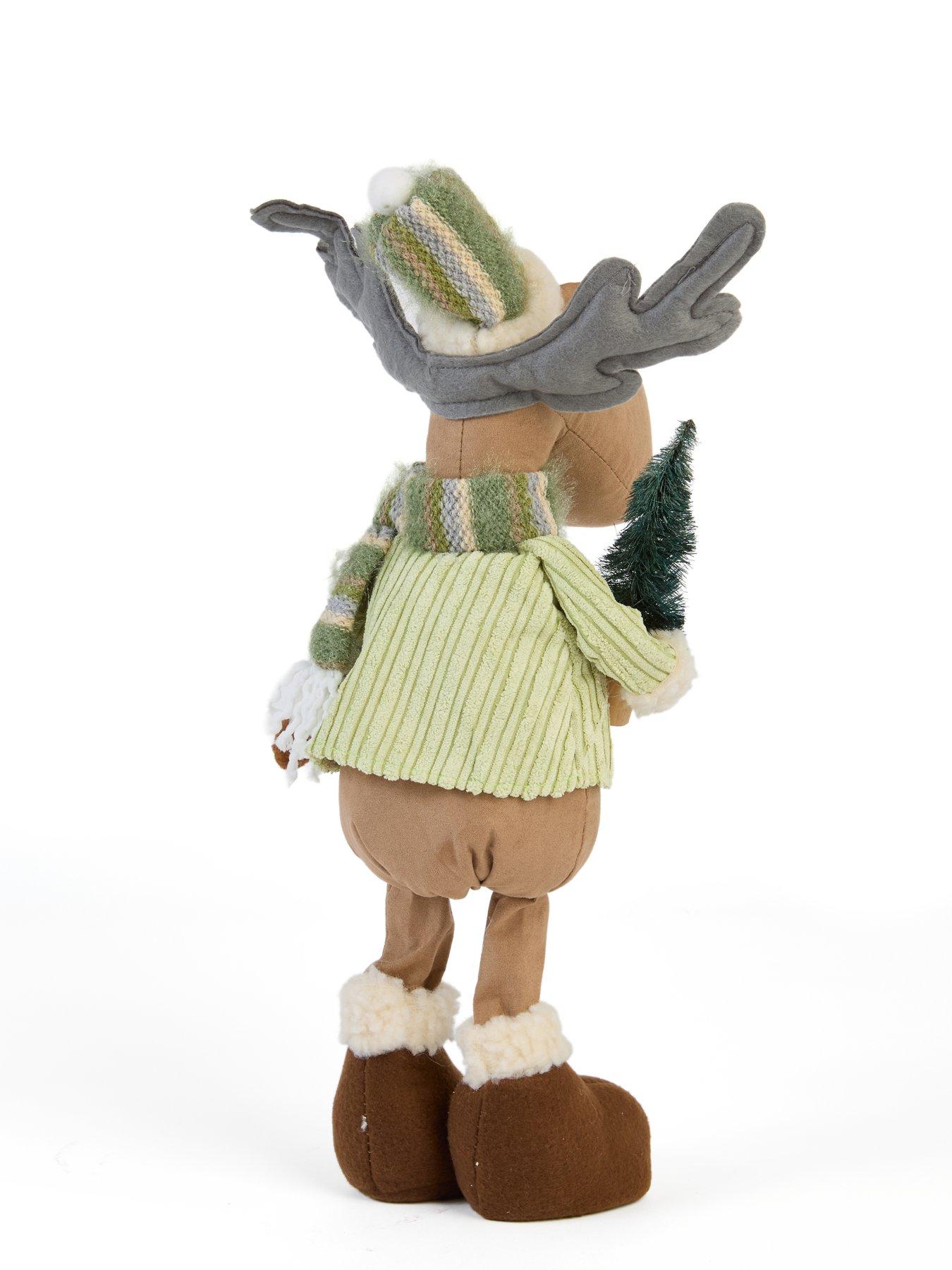 Image 4 of 6 of Festive Standing Plush Reindeer Christmas Decoration&nbsp;- 40cm