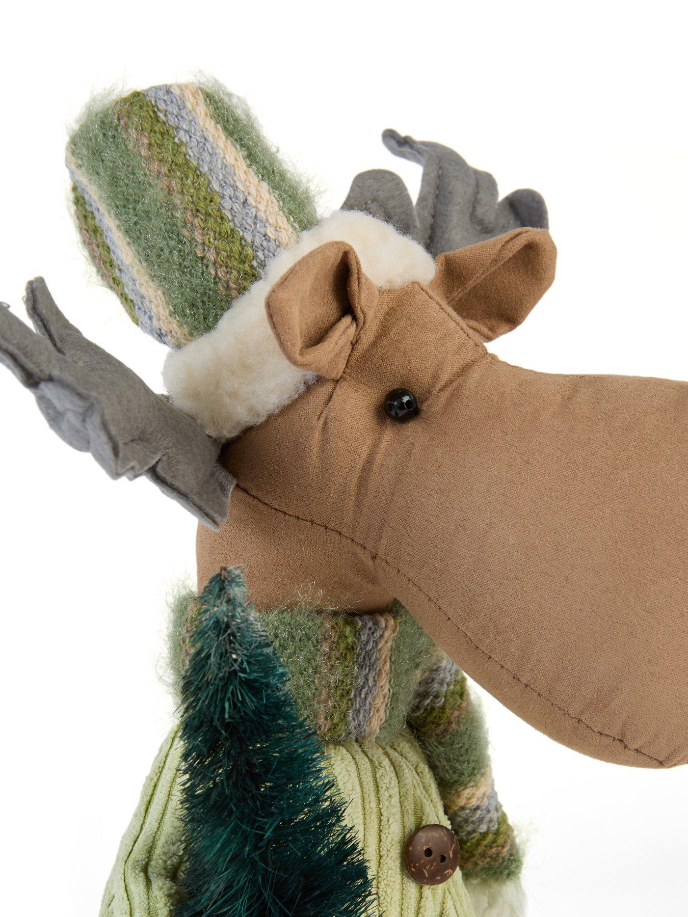 Image 5 of 6 of Festive Standing Plush Reindeer Christmas Decoration&nbsp;- 40cm
