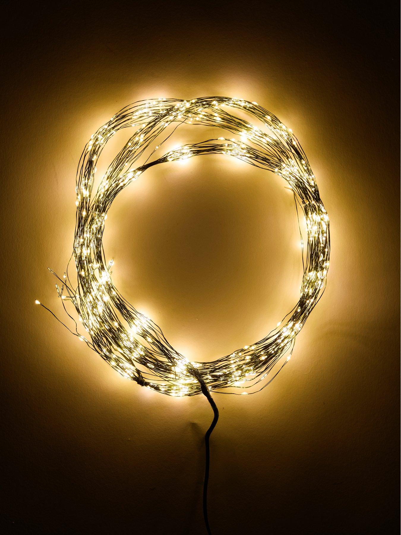 Image 2 of 3 of Festive Micro Dewdrop Branch Christmas Tree Lights - Warm White - 210cm