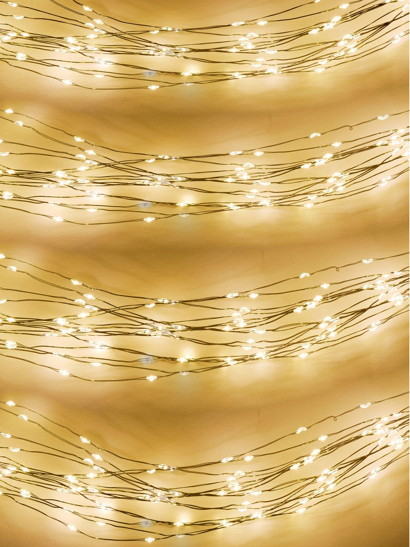 Image 3 of 3 of Festive Micro Dewdrop Branch Christmas Tree Lights - Warm White - 210cm