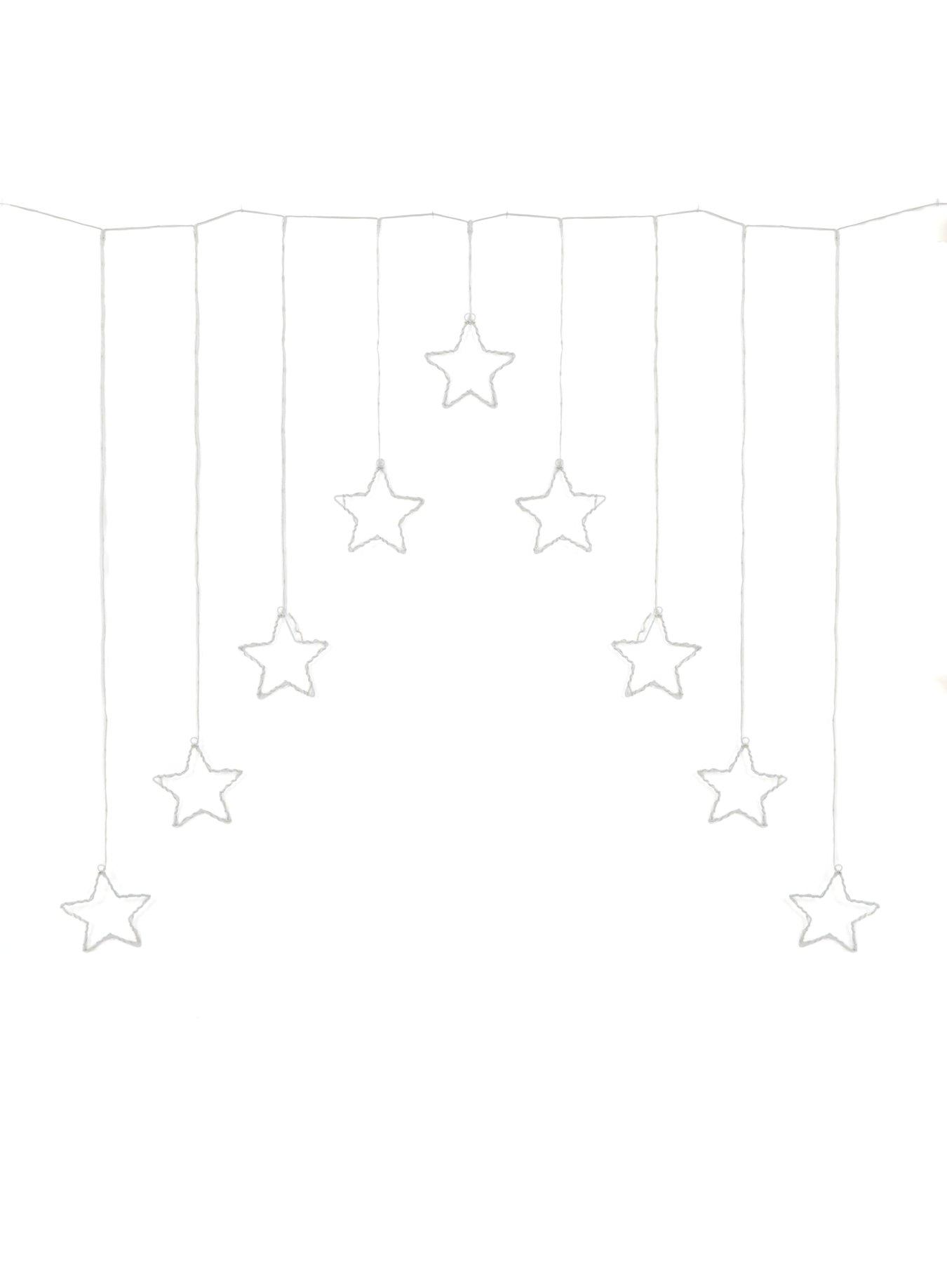 Image 2 of 4 of Festive Star Curtain Lights - Warm White -120cm X 120cm