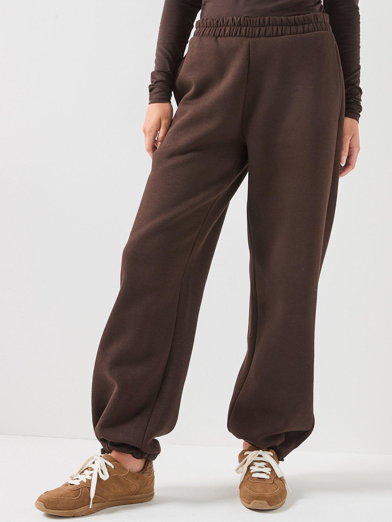 Vero Moda Teddy Wide Leg Joggers- Brown