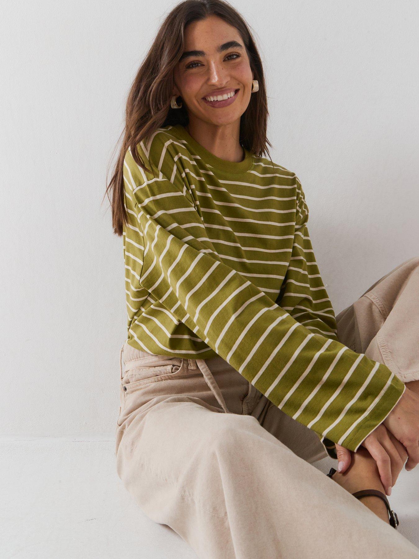 Image 4 of 6 of Only Happy Stripe Long Sleeve T-shirt