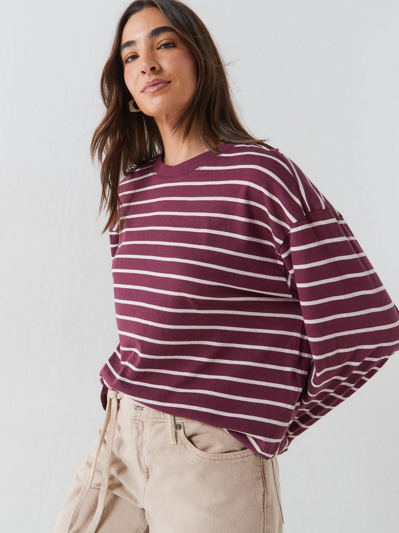 Image 5 of 6 of Only Happy Stripe Long Sleeve T-shirt