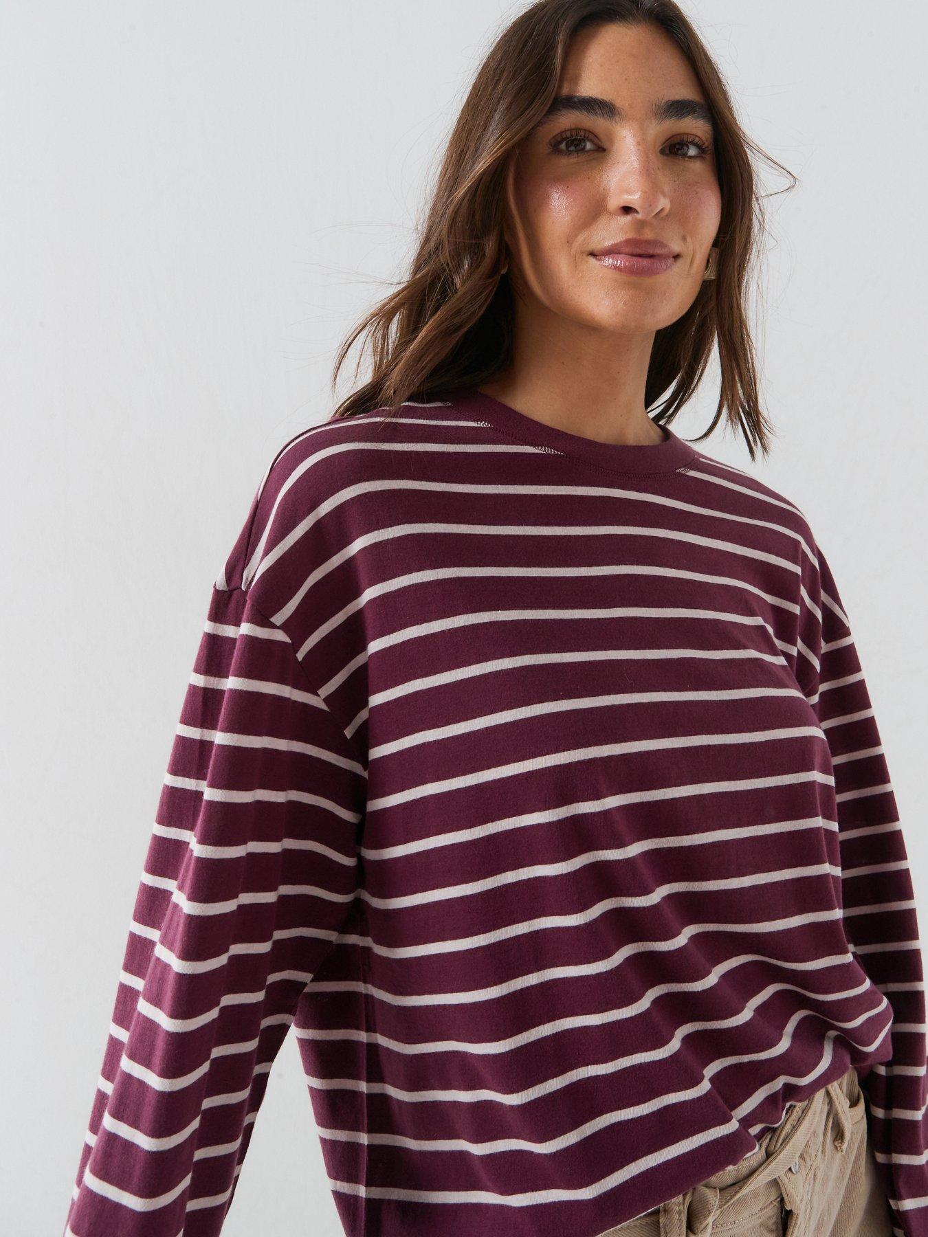 Image 6 of 6 of Only Happy Stripe Long Sleeve T-shirt