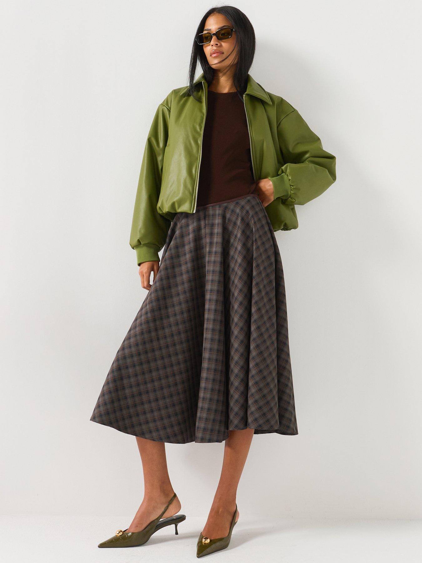 Image 4 of 5 of PIECES Lara Padded Coated Bomber Jacket