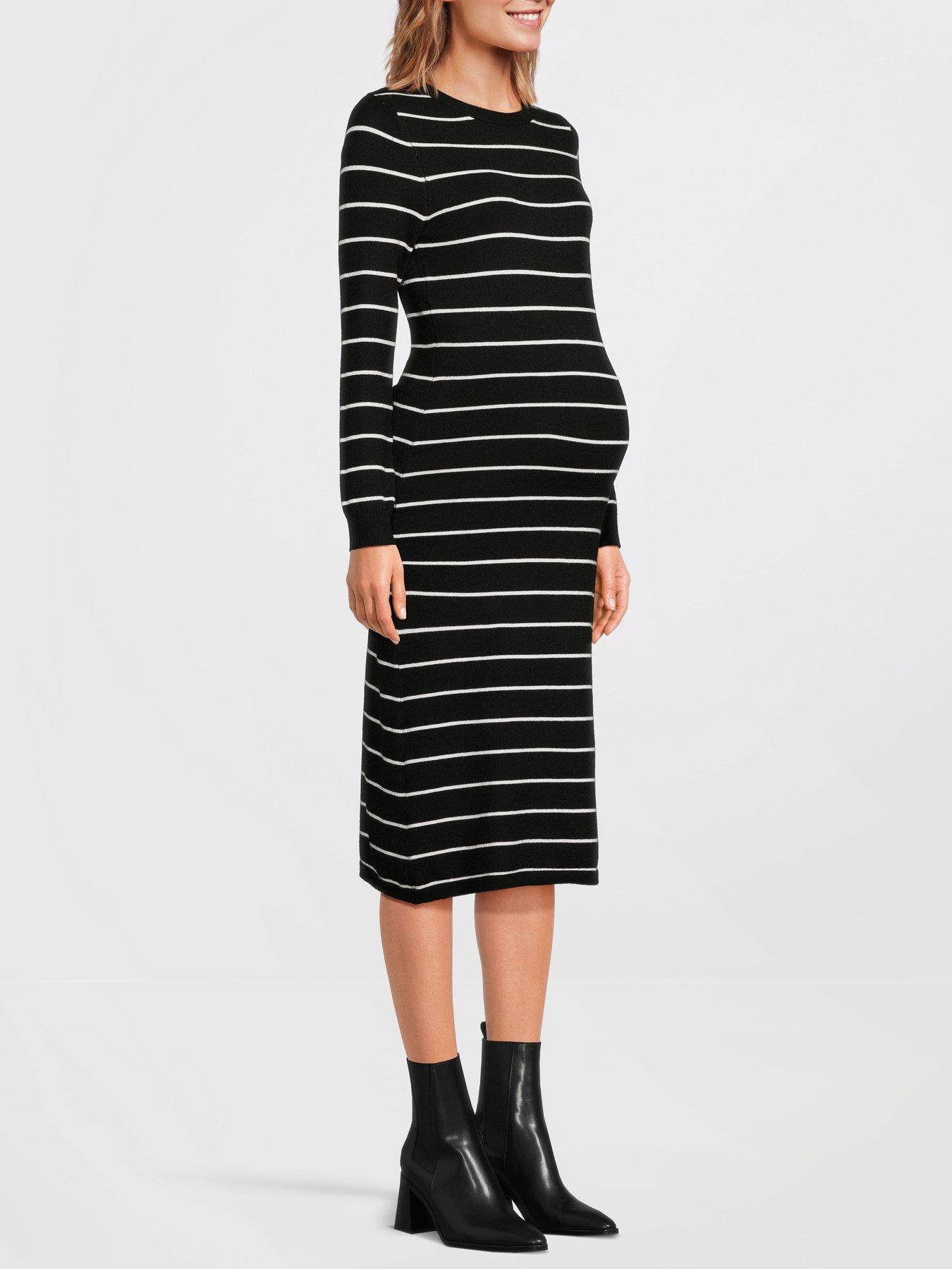Image 1 of 4 of Mamalicious Mlmarie L/s Midi Knit Dress
