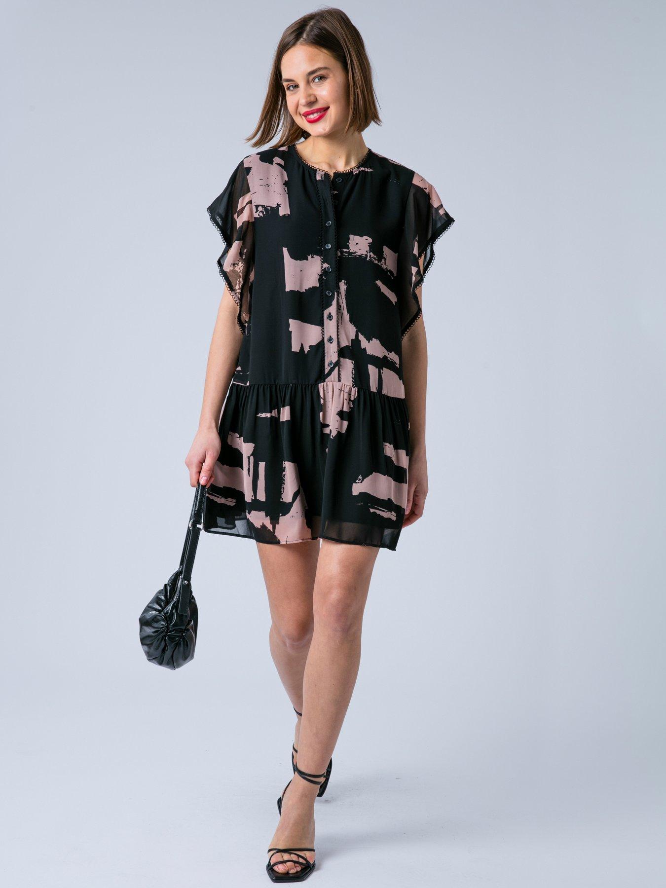 Religion Ara Tunic Mini dress with Ruffle sleeves
