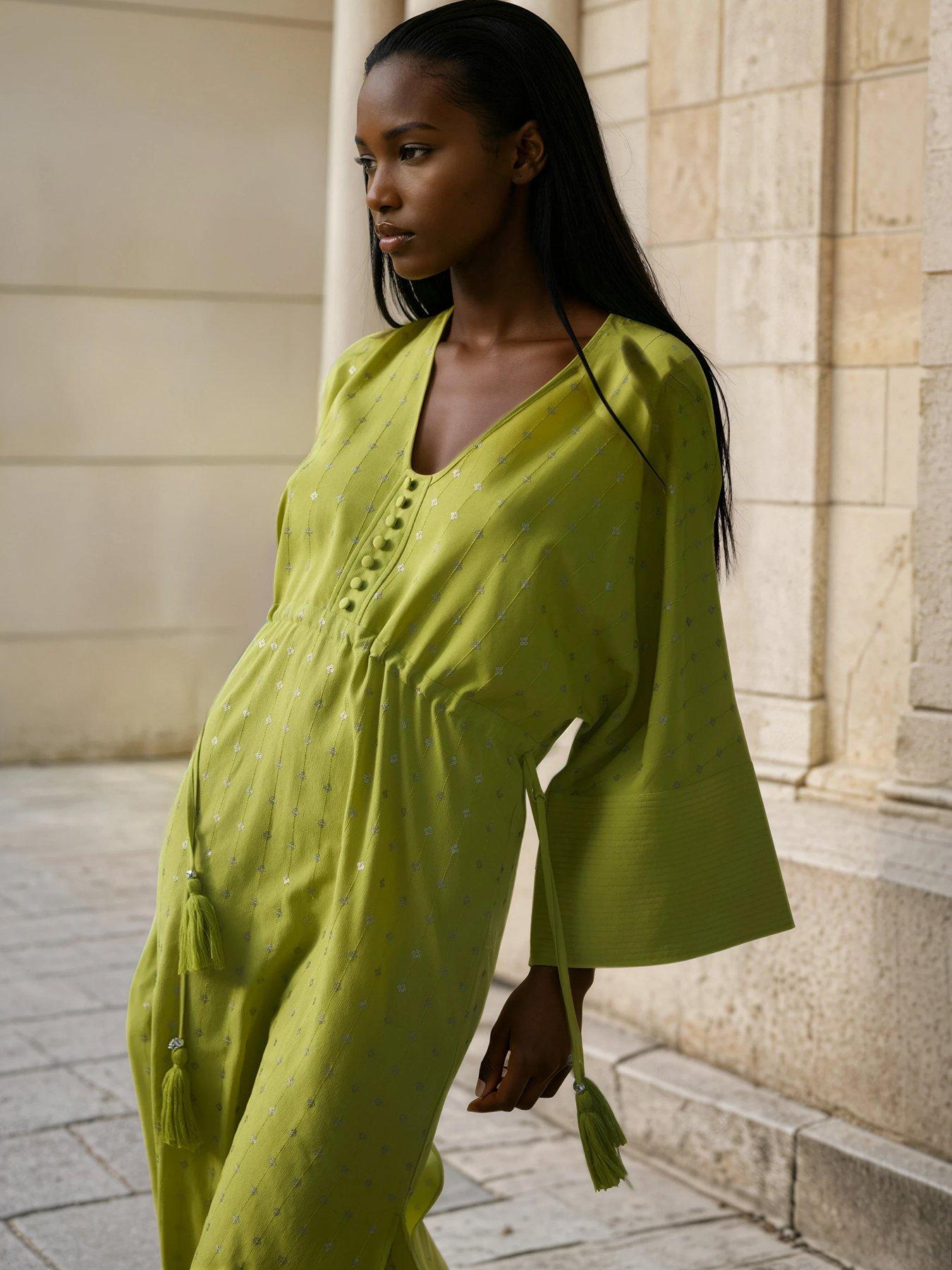 princess polly baby blue dress Religion Long Line Lime Green Helena Kaftan Beach Cover Dress
