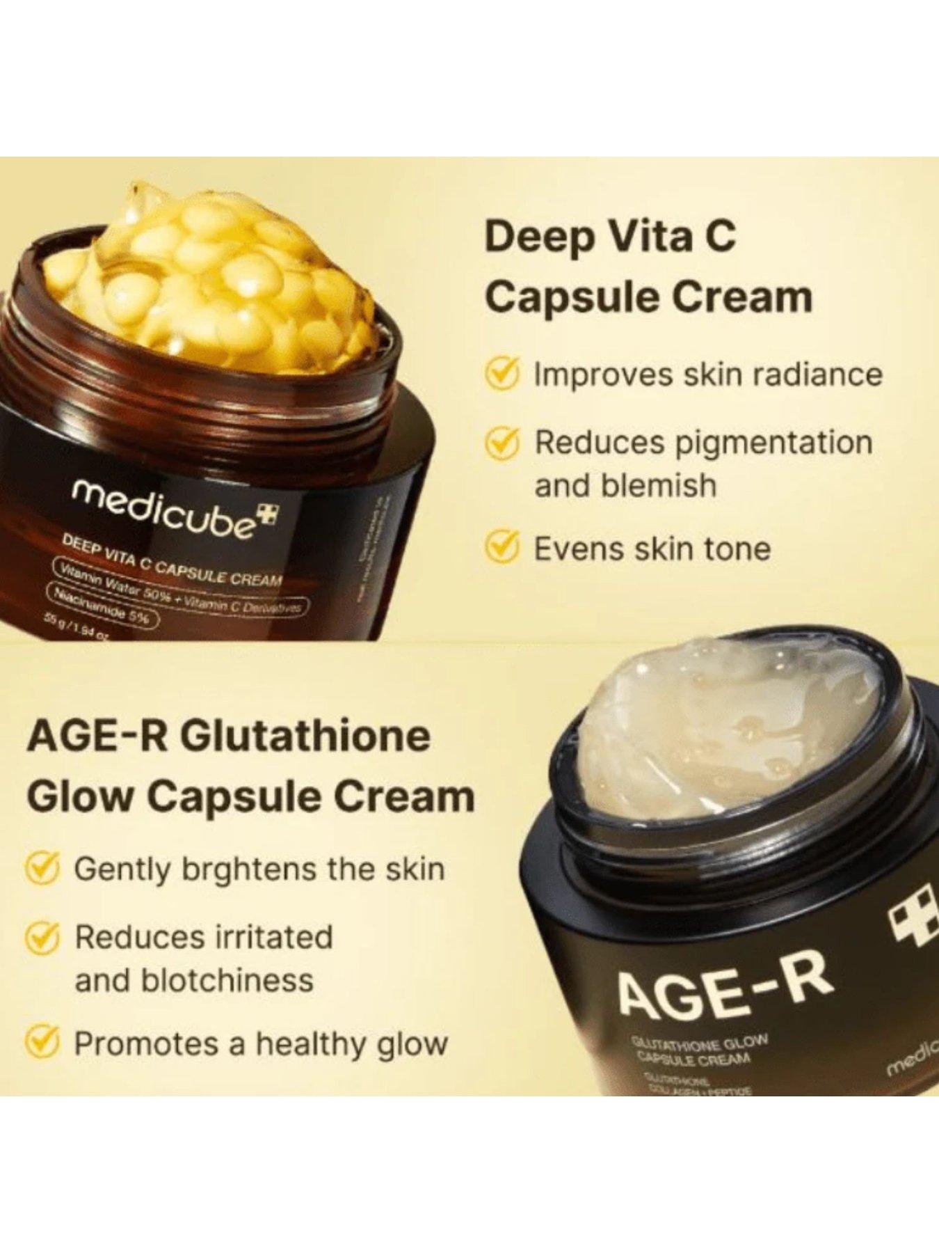 age r glutathione cream Medicube Age-r Glow Capsule 50ml When your client has H device to enhance Choose Your Bundle::16oz | 25 Pack BrandName: Pure Encapsulations
