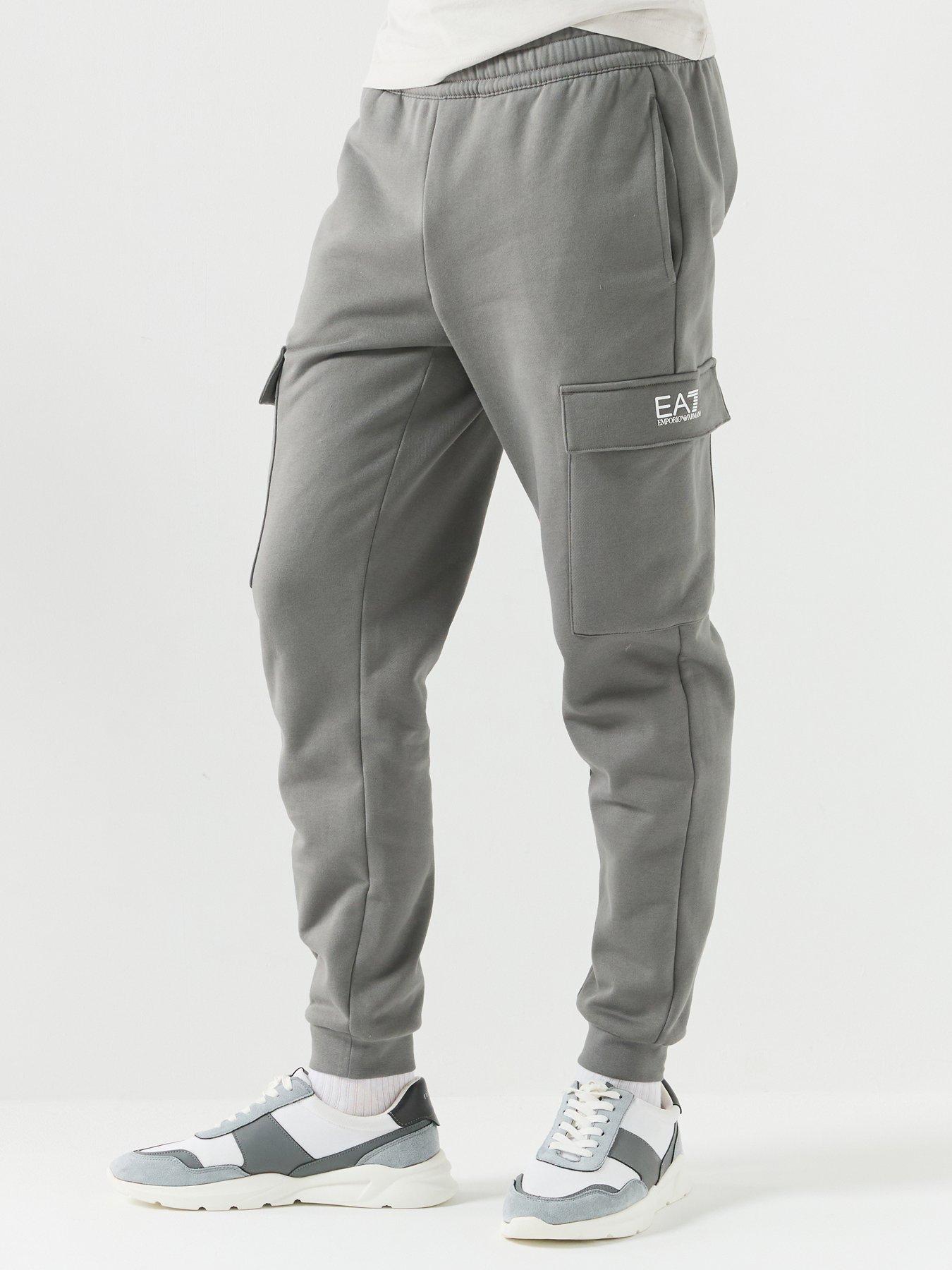 EA7 Emporio Armani Core ID Cargo Joggers with Utility Pockets - Grey