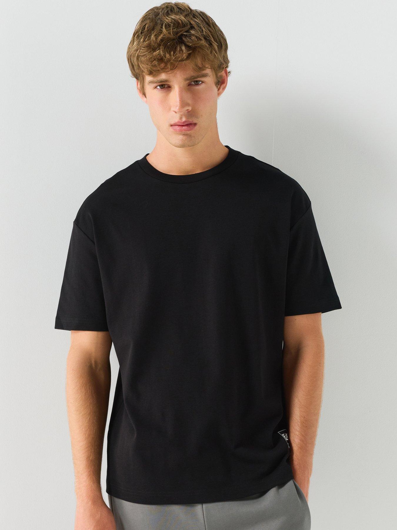 EA7 Emporio Armani Edition Large Back Logo T-Shirt, Black, Size Xl, Men