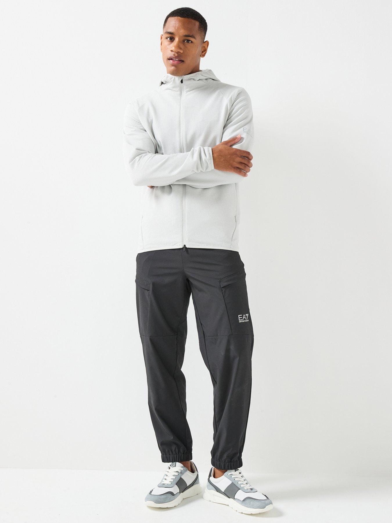 Image 3 of 6 of EA7 Emporio Armani Ventus7 Full Zip Tech Hoodie - Light Grey