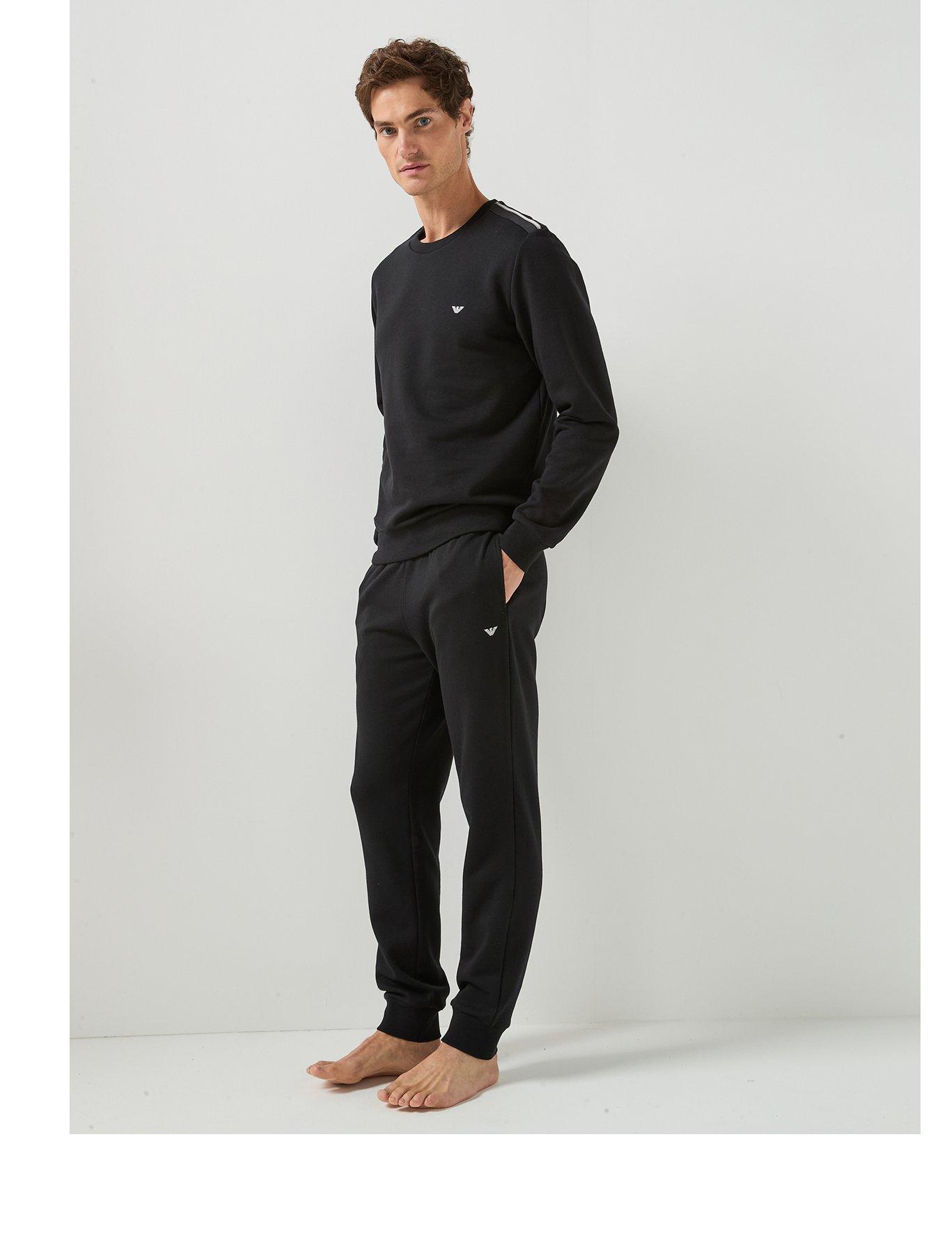 Emporio Armani Bodywear Terry Lounge Tracksuit - Black