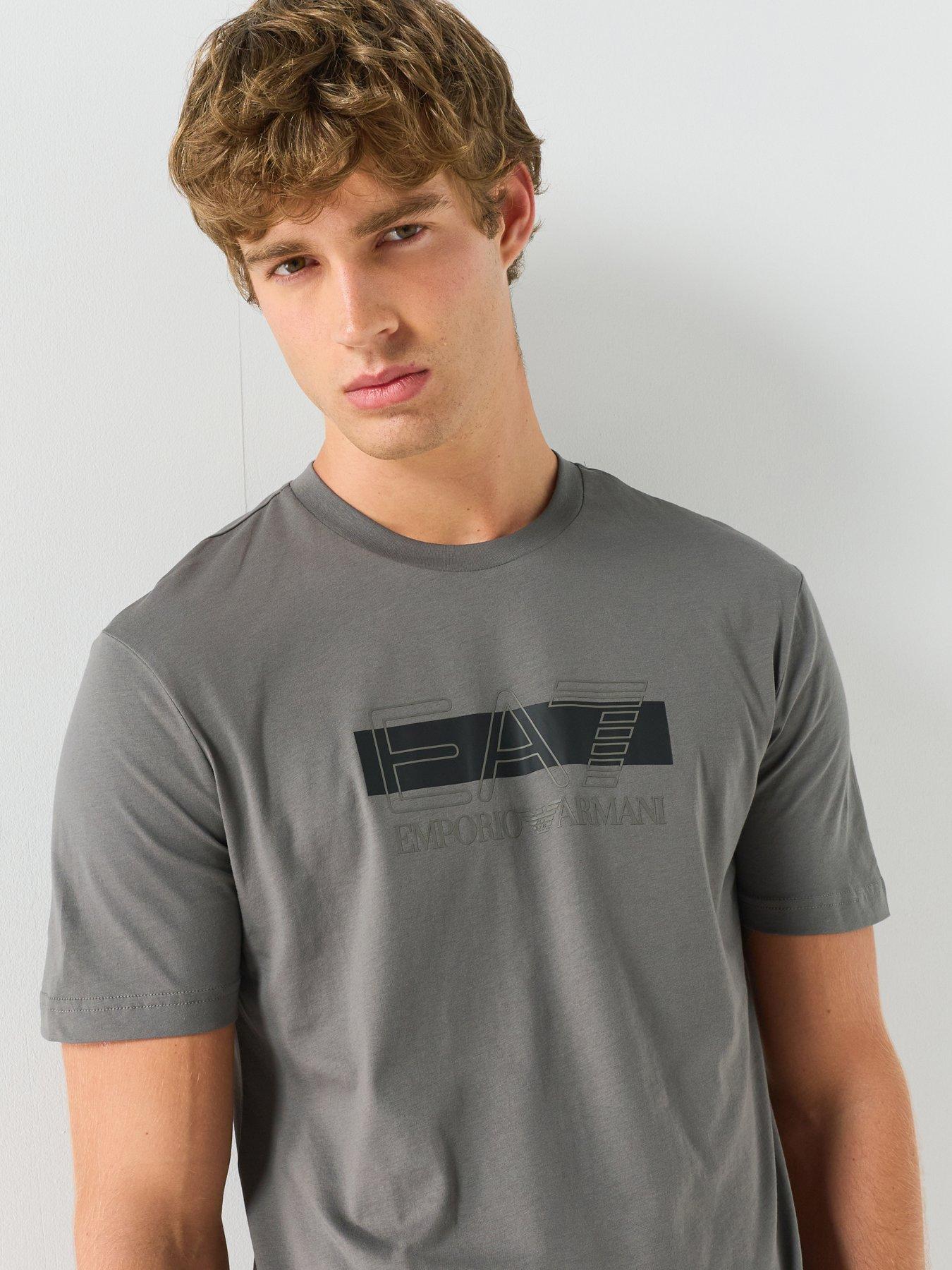 EA7 Emporio Armani T-shirt with Printed Logo - Grey