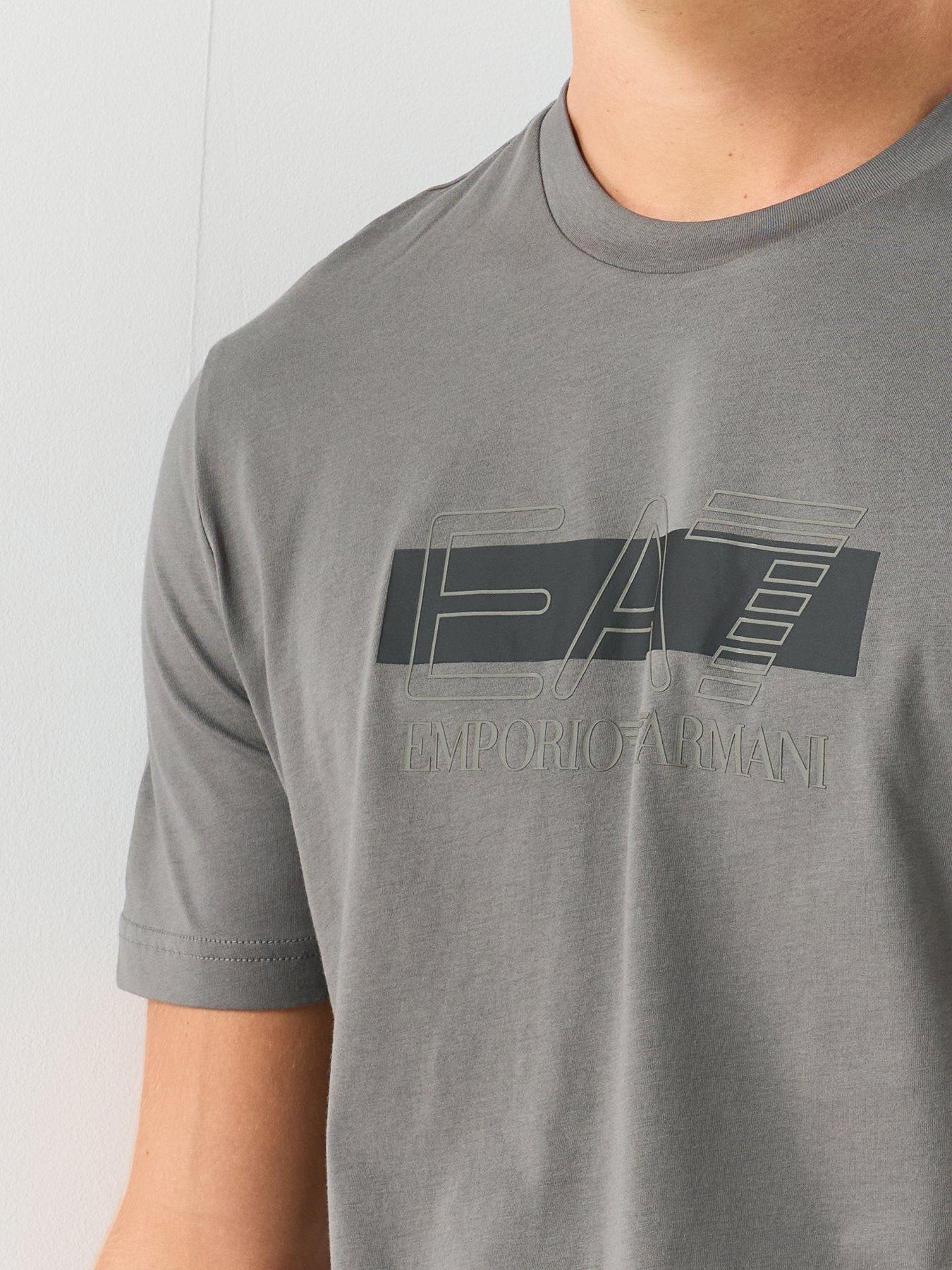 Image 4 of 6 of EA7 Emporio Armani T-shirt with Printed Logo - Grey