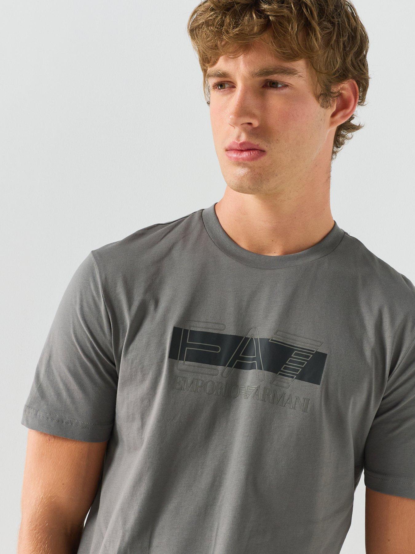 Image 6 of 6 of EA7 Emporio Armani T-shirt with Printed Logo - Grey