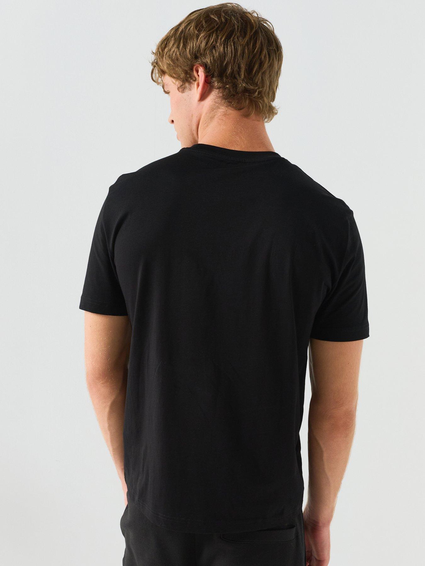 Image 2 of 6 of EA7 Emporio Armani T-Shirt with Printed Logo - Black