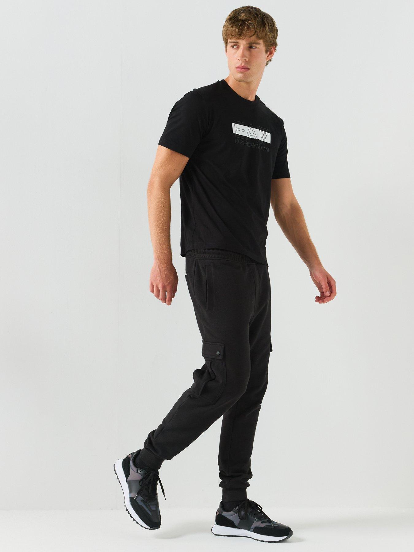 Image 3 of 6 of EA7 Emporio Armani T-Shirt with Printed Logo - Black