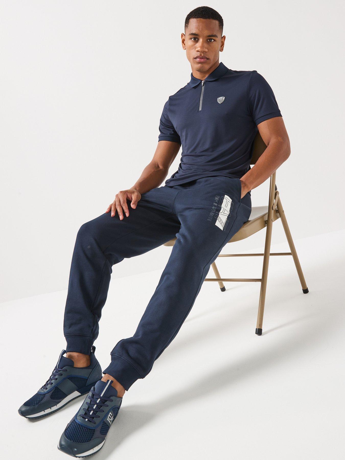 Image 6 of 6 of EA7 Emporio Armani Train Visibility Logo Joggers - Navy