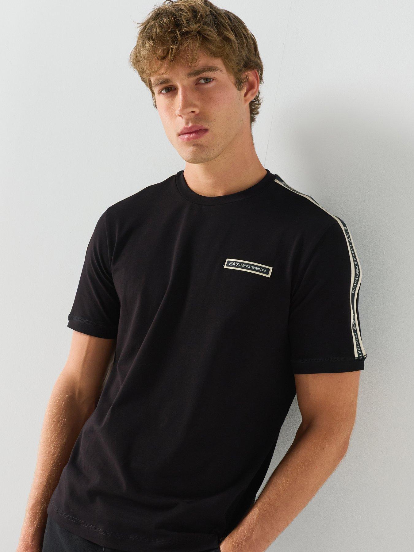EA7 Emporio Armani T-shirt Logo Series Regular Fit Cotton Jersey - Black