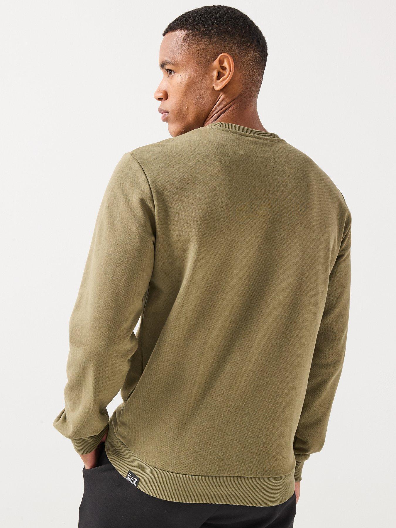 Image 2 of 6 of EA7 Emporio Armani Oversized Logo Crew Neck Sweatshirt - Green