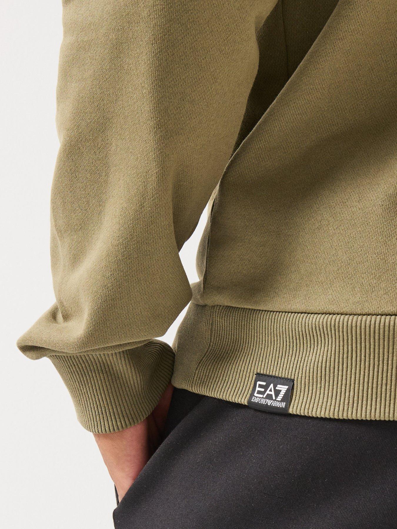 Image 5 of 6 of EA7 Emporio Armani Oversized Logo Crew Neck Sweatshirt - Green