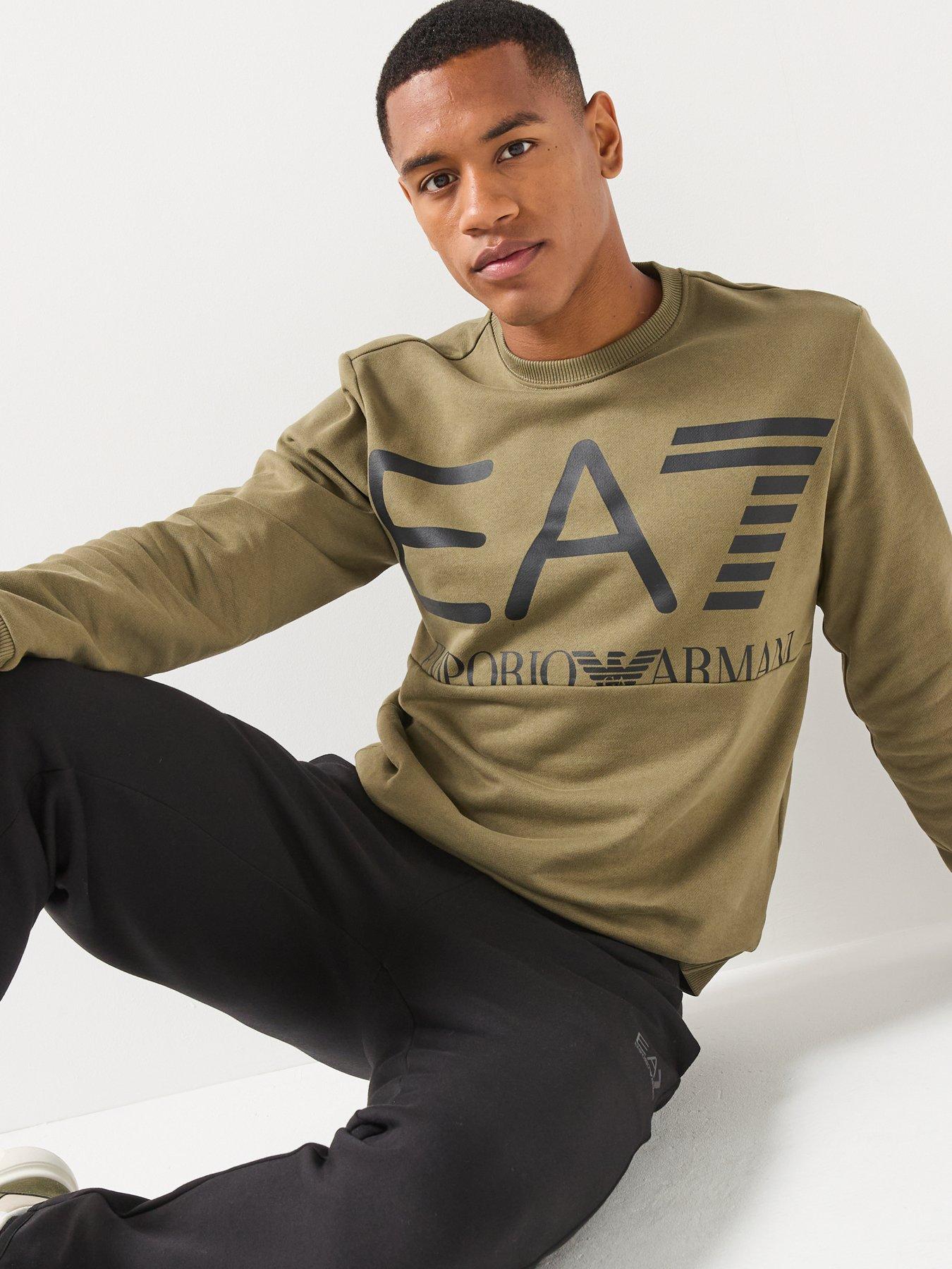 Image 6 of 6 of EA7 Emporio Armani Oversized Logo Crew Neck Sweatshirt - Green
