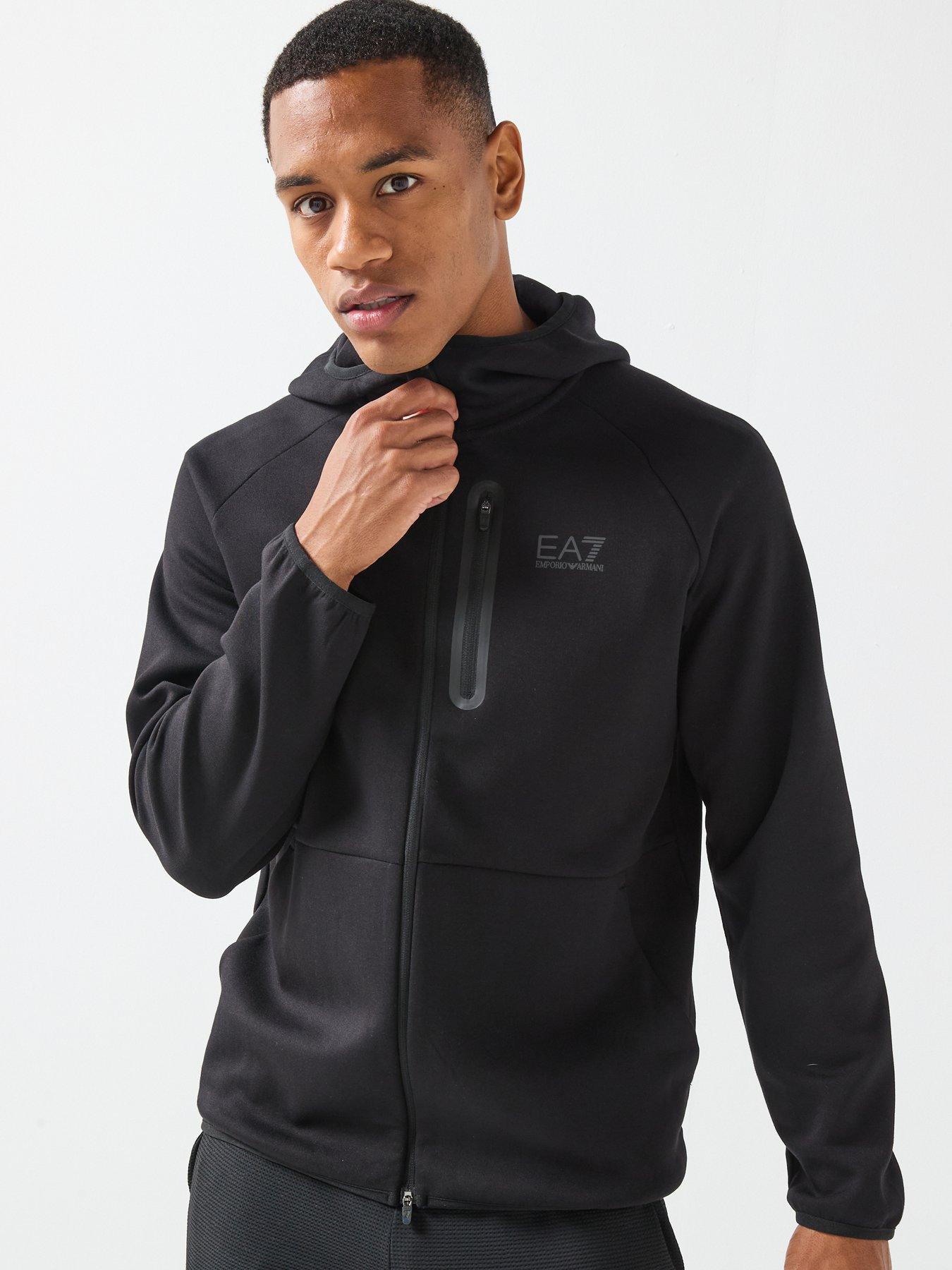 EA7 Emporio Armani Ventus Hooded Jacket - Black | Very