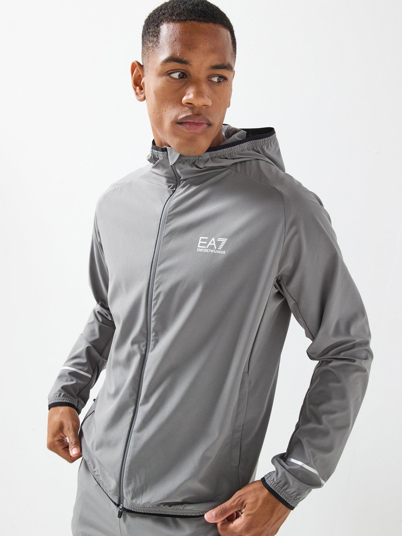 Image 1 of 6 of EA7 Emporio Armani Ventus7 Full Zip Tech Hoodie - Grey