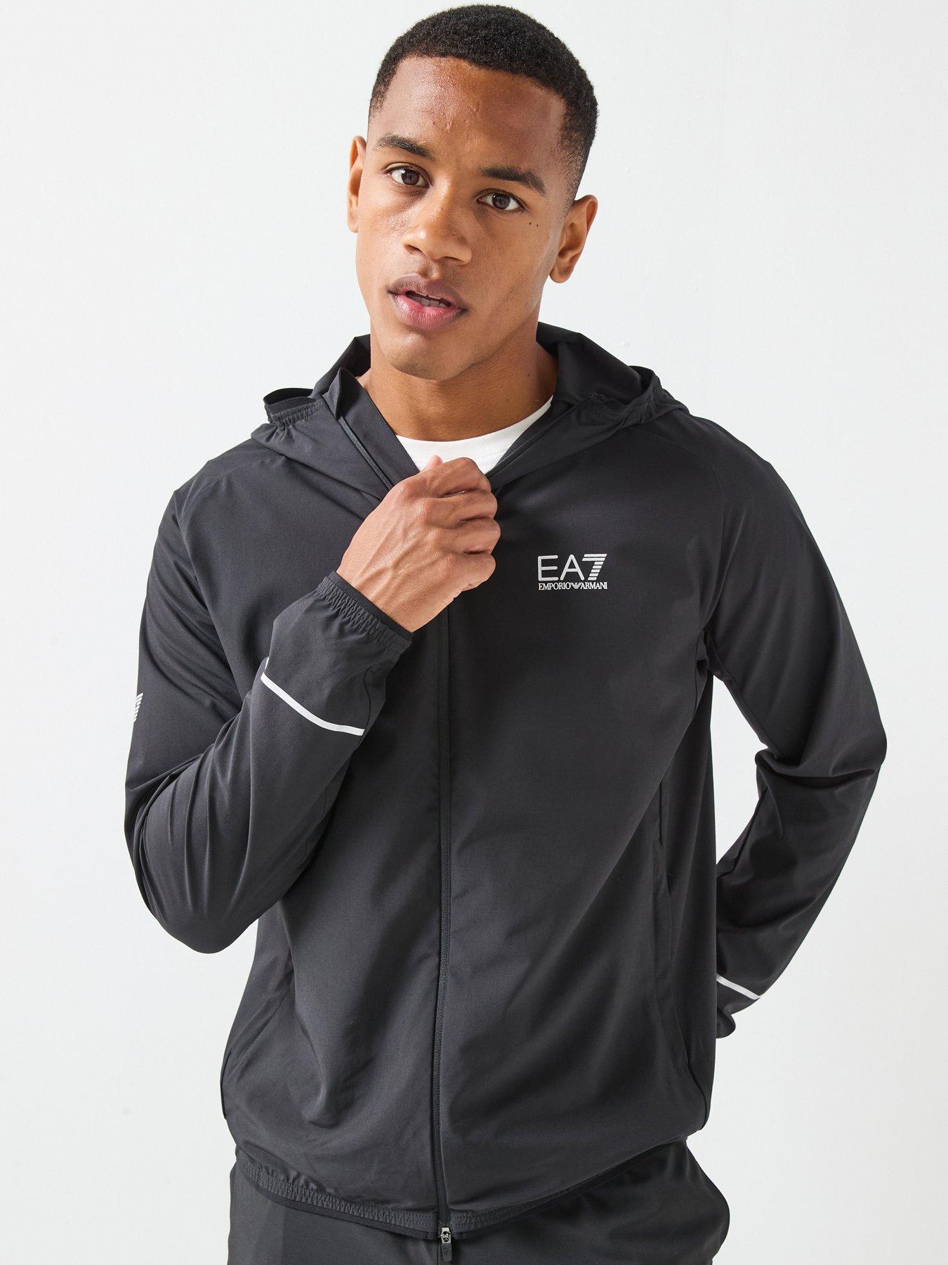 Image 1 of 6 of EA7 Emporio Armani Ventus7 Full Zip Tech Hoodie - Black