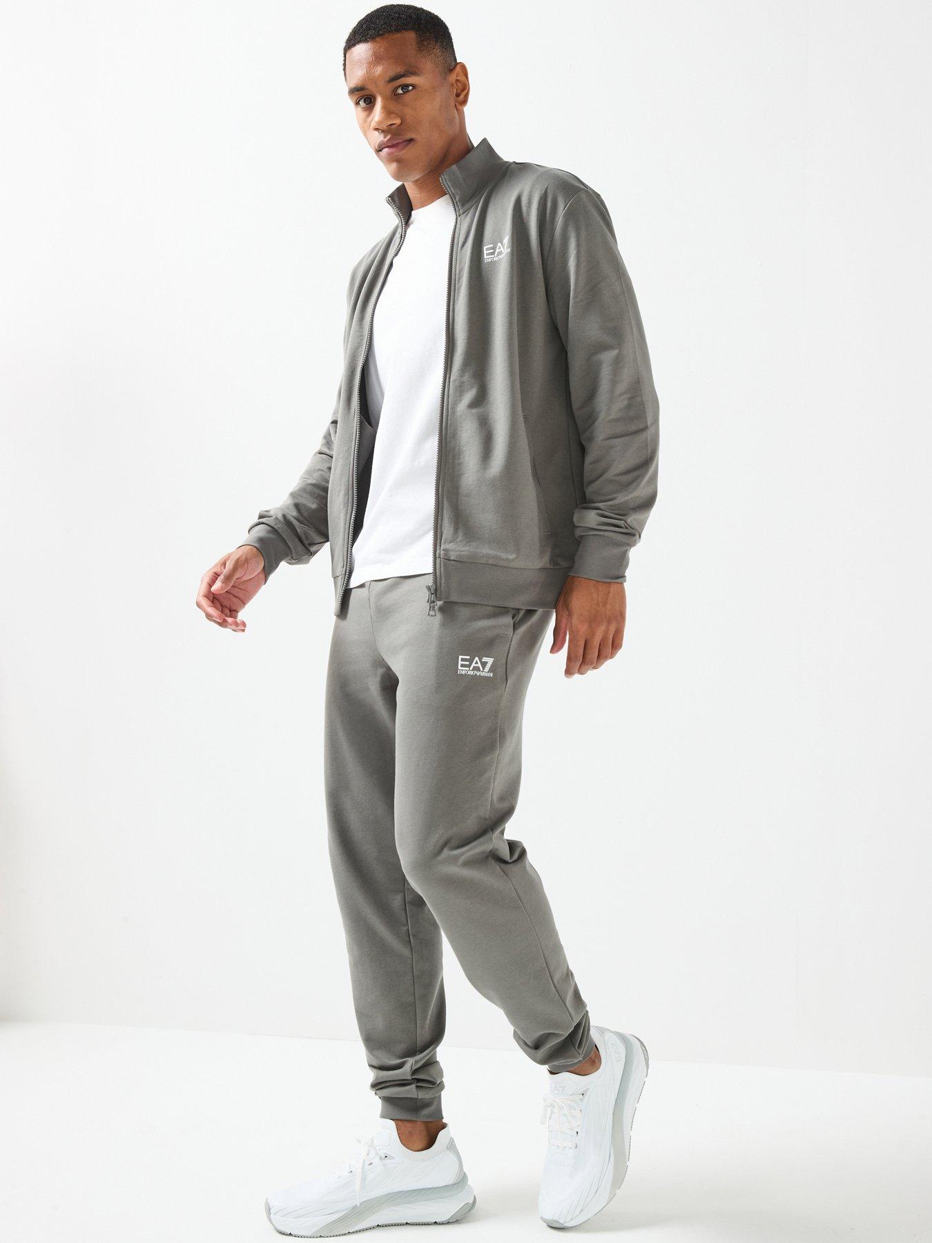 Image 1 of 6 of EA7 Emporio Armani Train Core Id Full Zip Tracksuit - Grey