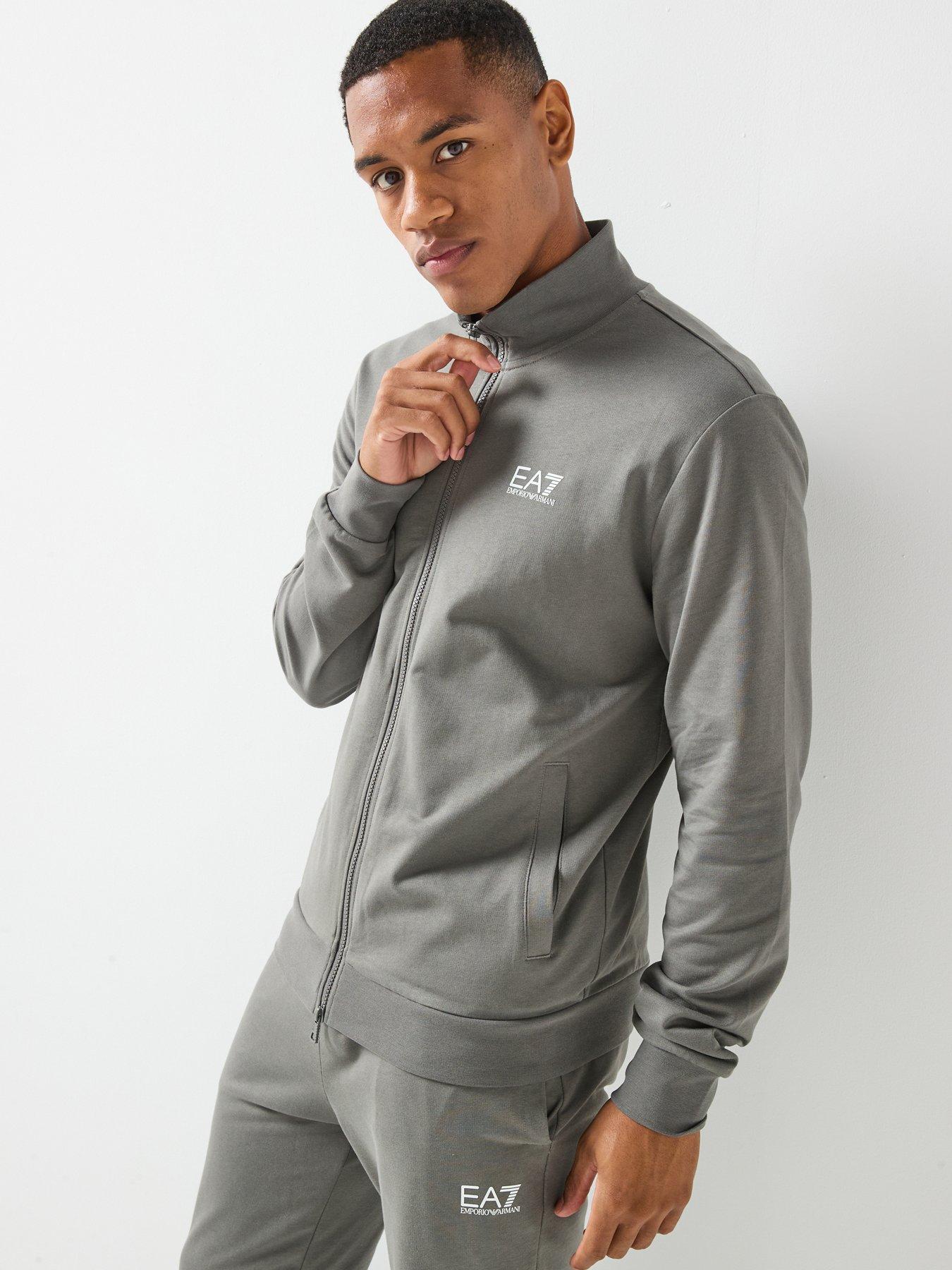 Image 3 of 6 of EA7 Emporio Armani Train Core Id Full Zip Tracksuit - Grey