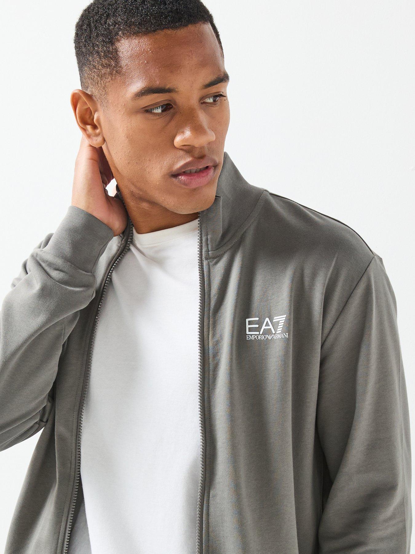 Image 4 of 6 of EA7 Emporio Armani Train Core Id Full Zip Tracksuit - Grey