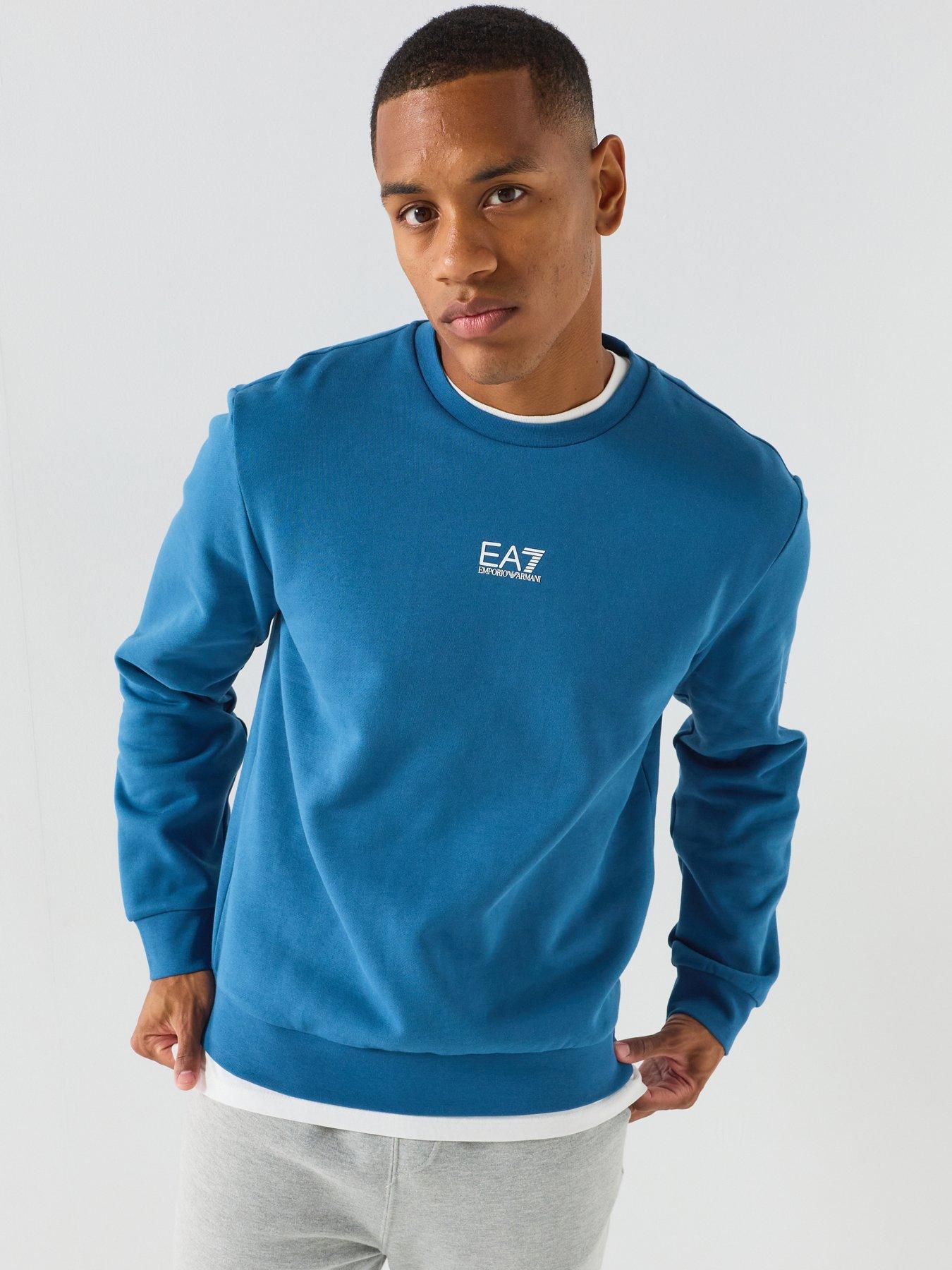 Image 1 of 5 of EA7 Emporio Armani Core Id Logo Crew Sweatshirt - Blue