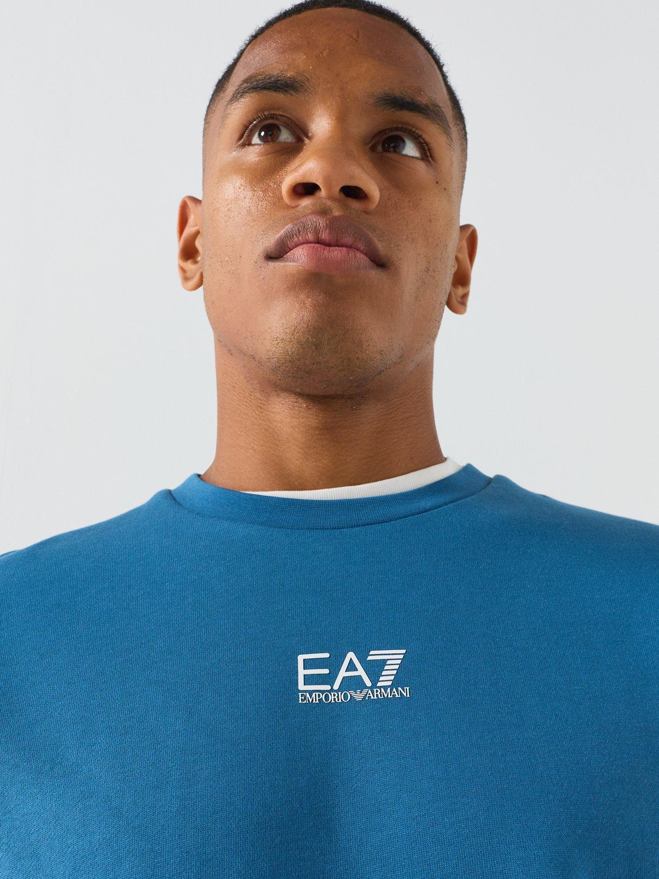 Image 4 of 5 of EA7 Emporio Armani Core Id Logo Crew Sweatshirt - Blue