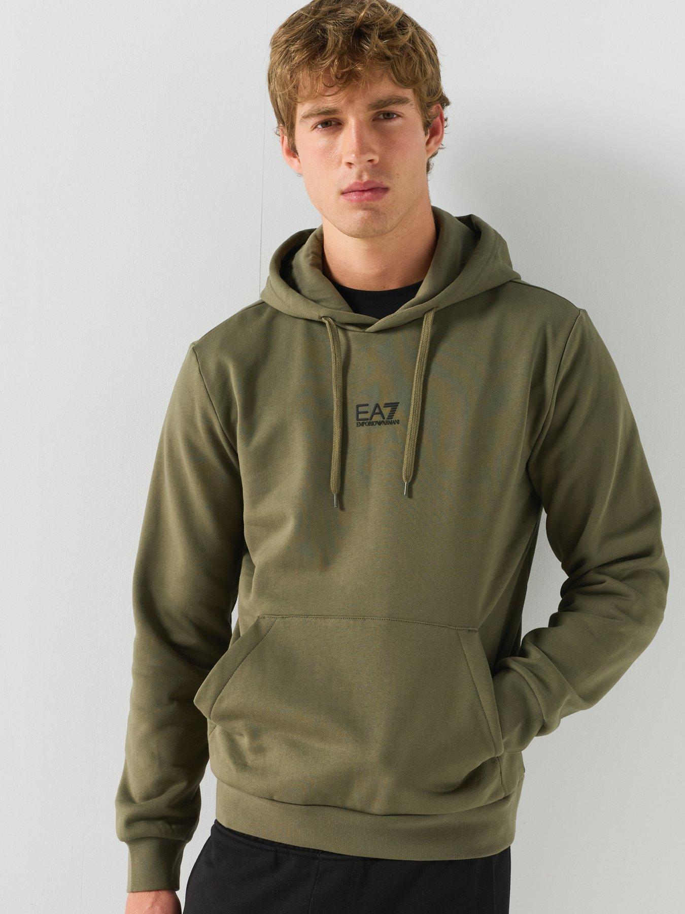 Image 1 of 6 of EA7 Emporio Armani Men's Core ID Logo Hoodie - Green