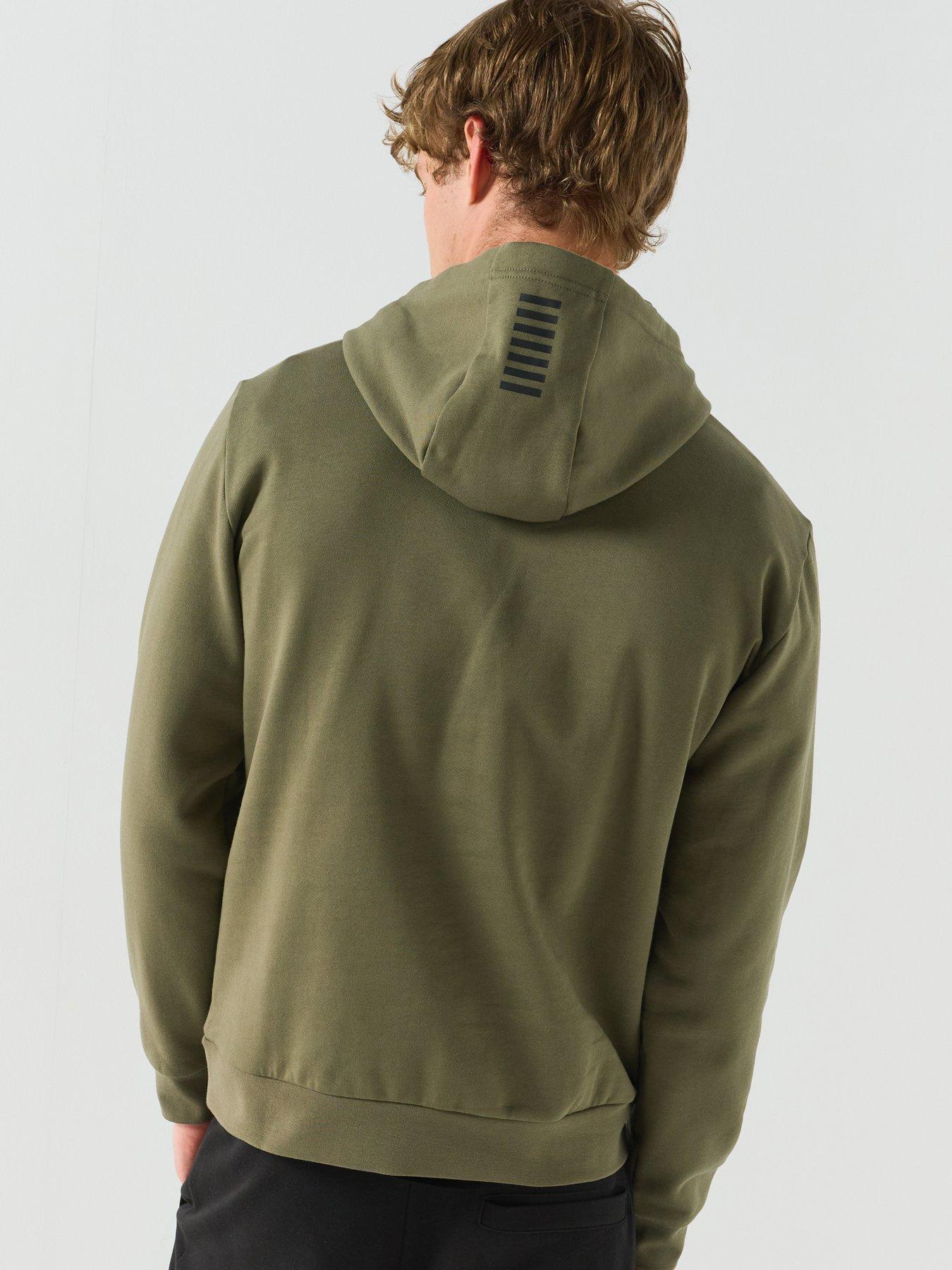 Image 2 of 6 of EA7 Emporio Armani Men's Core ID Logo Hoodie - Green