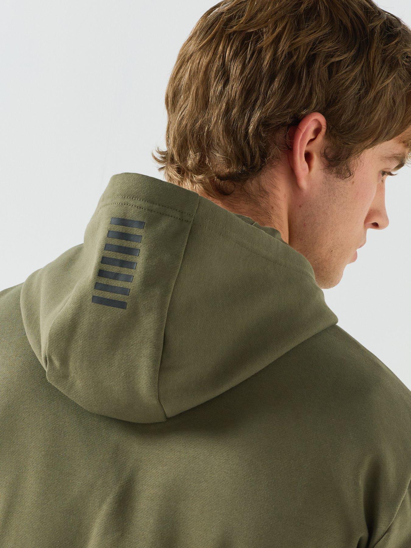 Image 4 of 6 of EA7 Emporio Armani Men's Core ID Logo Hoodie - Green