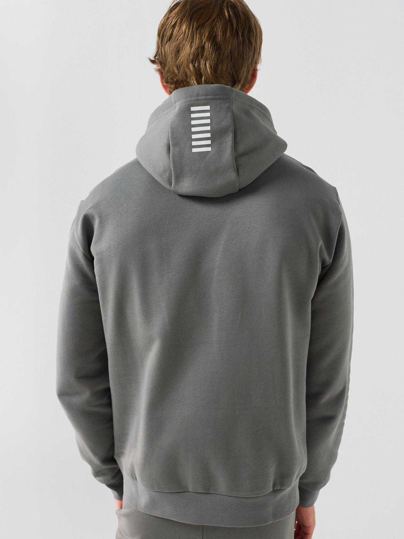 Image 2 of 6 of EA7 Emporio Armani Core ID Logo Hoodie - Grey