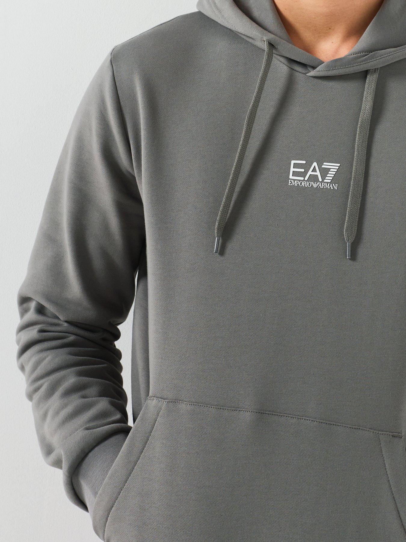 Image 4 of 6 of EA7 Emporio Armani Core ID Logo Hoodie - Grey