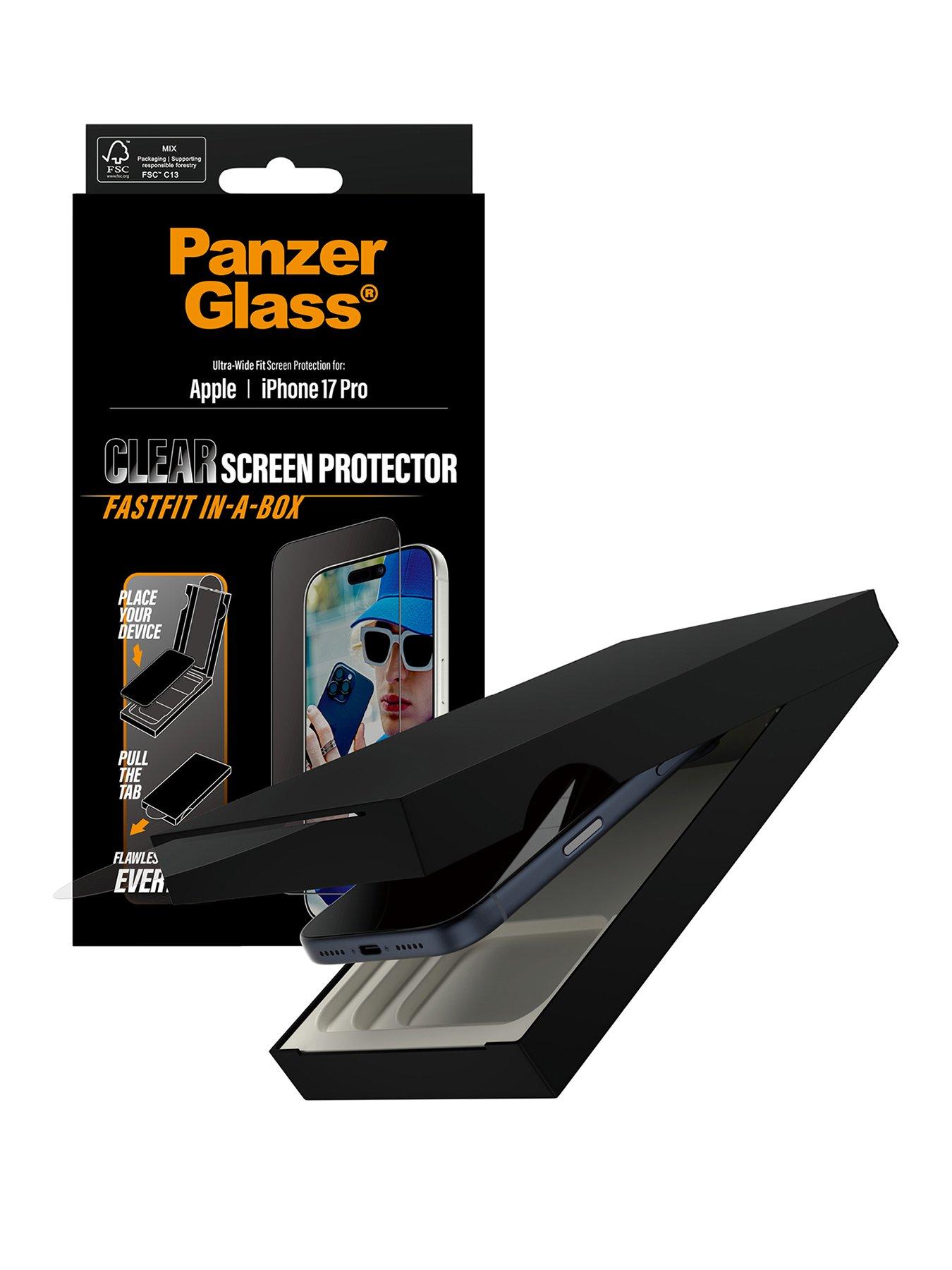 Panzerglass Screen Protector Iphone 2025 Pro , Ultra-Wide Fit W. Fastfit In-A-Box